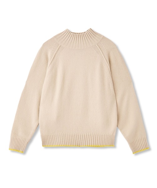 LA MARINE FRANCAISE（マリン フランセーズ）の「オフタートルバイカラーニット（ニット/セーター・レディース・ブラック/ベージュ/レッド・FREE）」の3枚目の写真