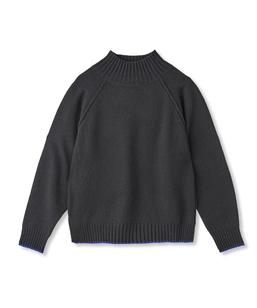 LA MARINE FRANCAISE（マリン フランセーズ）の「オフタートルバイカラーニット（ニット/セーター・レディース・ブラック/ベージュ/レッド・FREE）」の8枚目の写真