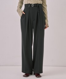 UNITED TOKYO | アイレットベルトストレートパンツ|ウォッシャブル/オフィスカジュアル/細見え/春服(スラックス)