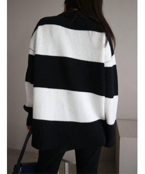TRUNC(トランクエイティーエイト)の「Rugger Loose Knit(ニット/セーター・レディース・ブラック/ネイビー・FREE)」の20枚目の写真