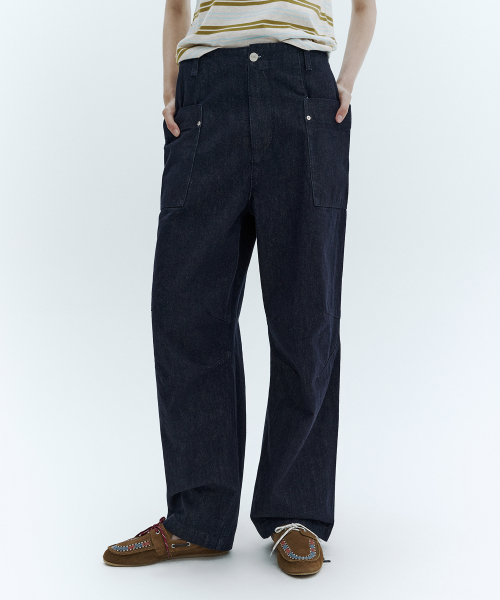 CITYBREEZE(シティブリーズ)の「切り替えポケットデニムパンツ_INDIGO(デニムパンツ・レディース・ダークブルー・SMALL/MEDIUM)」の1枚目の写真