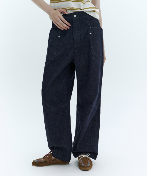 CITYBREEZE(シティブリーズ)の「切り替えポケットデニムパンツ_INDIGO(デニムパンツ・レディース・ダークブルー・SMALL/MEDIUM)」の2枚目の写真