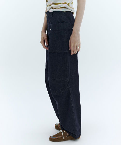 CITYBREEZE(シティブリーズ)の「切り替えポケットデニムパンツ_INDIGO(デニムパンツ・レディース・ダークブルー・SMALL/MEDIUM)」の5枚目の写真