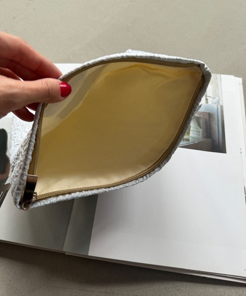 SANSeLF(サンセルフ)の「【SANSeLF】 ローズエンボスポーチ saa25a226(ポーチ・レディース・ライトブルー・FREE)」の6枚目の写真