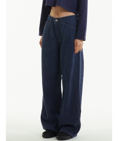 UNKNOWN PLANET（アンノウンプラネット）の「ワイドジャガードデニム（デニムパンツ・レディース・その他・LARGE/MEDIUM/SMALL）」の3枚目の写真