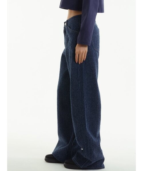 UNKNOWN PLANET（アンノウンプラネット）の「ワイドジャガードデニム（デニムパンツ・レディース・その他・LARGE/MEDIUM/SMALL）」の5枚目の写真