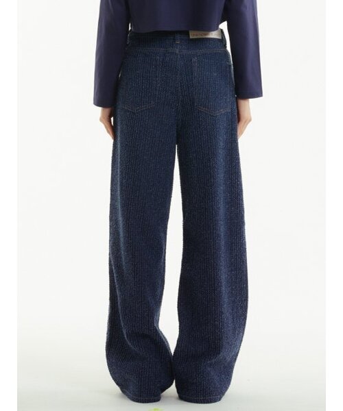 UNKNOWN PLANET（アンノウンプラネット）の「ワイドジャガードデニム（デニムパンツ・レディース・その他・LARGE/MEDIUM/SMALL）」の6枚目の写真