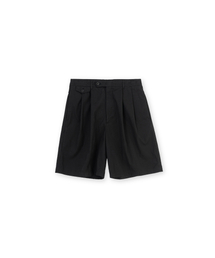 ウォッシュドハーフパンツ、ブラック