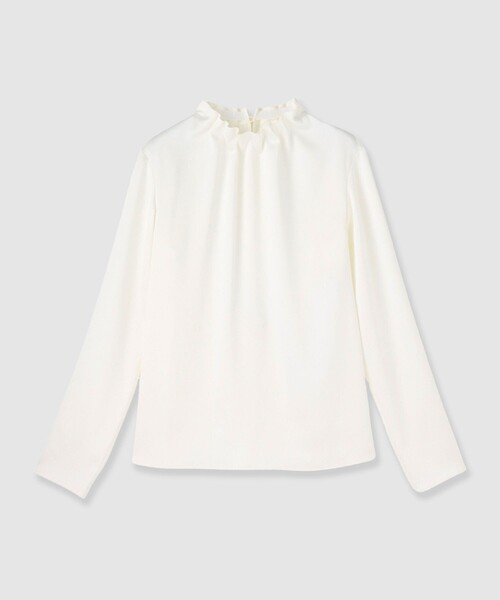 ANAYI（アナイ）の「ハンマーサテンスタンド ブラウス（シャツ/ブラウス・レディース・ネイビー/ホワイト・38）」の2枚目の写真