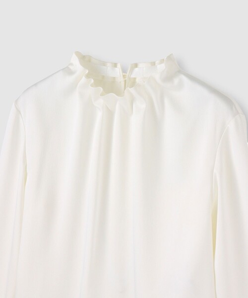 ANAYI（アナイ）の「ハンマーサテンスタンド ブラウス（シャツ/ブラウス・レディース・ネイビー/ホワイト・38）」の8枚目の写真