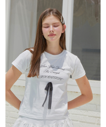 LACE RIBBON T-SHIRT_WHITE