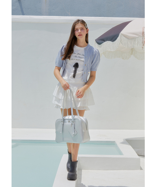 ANOETIC(アノエティック)の「LACE RIBBON T-SHIRT_WHITE(Tシャツ/カットソー・レディース・ホワイト・FREE)」の4枚目の写真