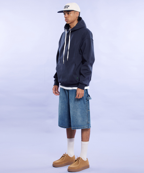 CREAM SODA LAB(クリームソーダラボ)の「ブランクオールシーズンフードネイビー(パーカー・レディース・ネイビー・MEDIUM/LARGE/X-LARGE)」の3枚目の写真