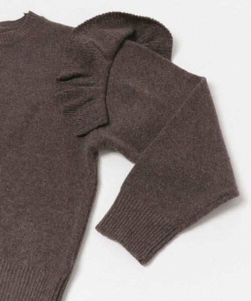 ITEMS URBANRESEARCH（アイテムズ アーバンリサーチ）の「フリルクルーネックニット（ニット/セーター・レディース・オフホワイト/ブラウン/グレー・FREE）」の20枚目の写真