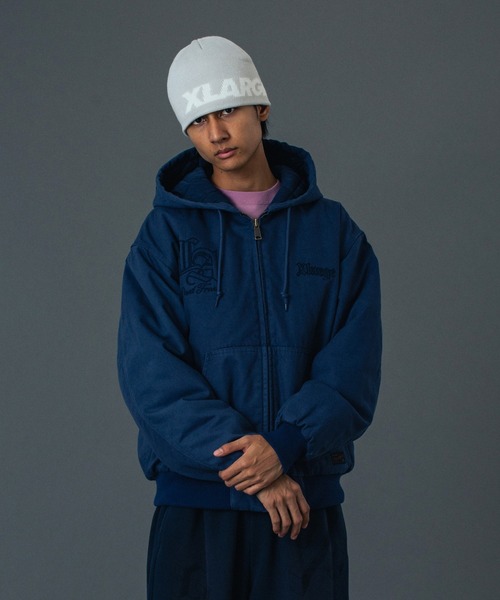 XLARGE（エクストララージ）の「PATCHED OLD ENGLISH HOODED WORK JACKET（ブルゾン・メンズ・ブラック/グレー/カモフラージュ/ネイビー・S/M/L/XL）」の10枚目の写真