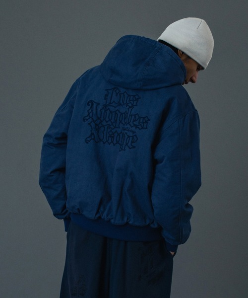 XLARGE（エクストララージ）の「PATCHED OLD ENGLISH HOODED WORK JACKET（ブルゾン・メンズ・ブラック/グレー/カモフラージュ/ネイビー・S/M/L/XL）」の11枚目の写真