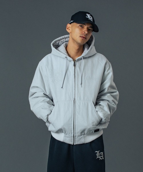 XLARGE（エクストララージ）の「PATCHED OLD ENGLISH HOODED WORK JACKET（ブルゾン・メンズ・ブラック/グレー/カモフラージュ/ネイビー・S/M/L/XL）」の13枚目の写真