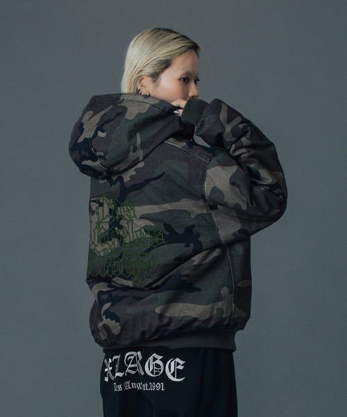 PATCHED OLD ENGLISH HOODED WORK JACKET（ブルゾン）｜XLARGE