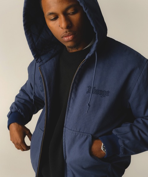 XLARGE（エクストララージ）の「PATCHED OLD ENGLISH HOODED WORK JACKET（ブルゾン・メンズ・ブラック/グレー/カモフラージュ/ネイビー・S/M/L/XL）」の5枚目の写真