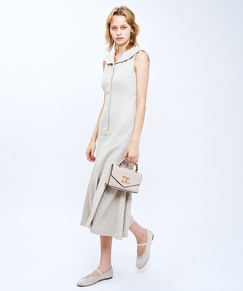DEICY(デイシー)の「ドビーチェックセーラーカラーワンピース(ワンピース・レディース・ライトブルー/ピンク・1/0)」の18枚目の写真