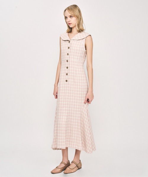 DEICY(デイシー)の「ドビーチェックセーラーカラーワンピース(ワンピース・レディース・ライトブルー/ピンク・1/0)」の20枚目の写真