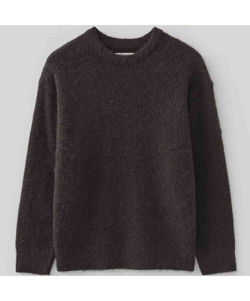 FABREGAT(ファブレガ)の「グレインウールブラシドニット (4COLOR)(ニット/セーター・レディース・カーキ/チャコールグレー/ベージュ/ダークブラウン・2/3)」の3枚目の写真
