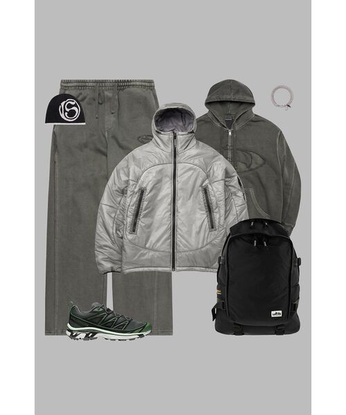 LORES（ロアス）の「Pigment Dyed Sweatpants - Slate（スウェットパンツ・レディース・その他・MEDIUM/LARGE）」の2枚目の写真