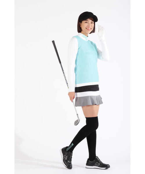 new balance golf】トリコロールカラー 裏起毛 中綿 スカート (WOMENS