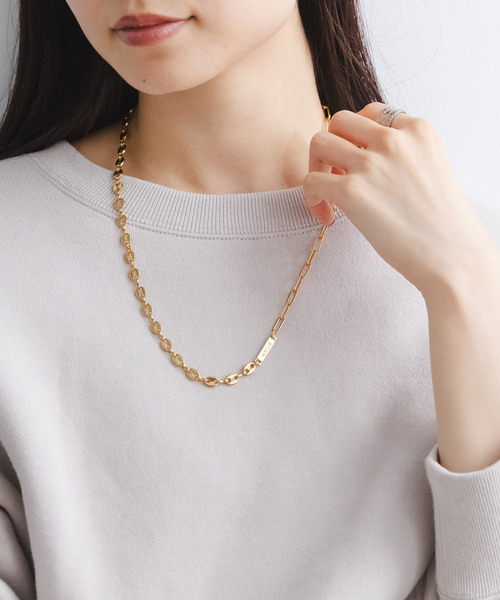 in mood(インムード)の「《NOBLE別注・追加》in mood/インムード ミドルMIXチェーンネックレス(ネックレス・レディース・ゴールド・FREE)」の4枚目の写真