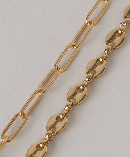 in mood(インムード)の「《NOBLE別注・追加》in mood/インムード ミドルMIXチェーンネックレス(ネックレス・レディース・ゴールド・FREE)」の8枚目の写真