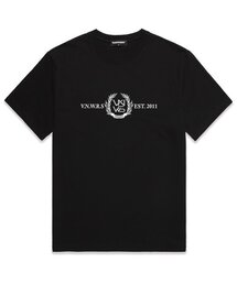 LAUREL LONG LOGO オーバーサイズ 半袖Tシャツ (VS0067) ブラック