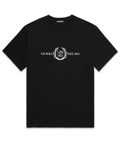 VANNWORKS(バンワークス)の「LAUREL LONG LOGO オーバーサイズ 半袖Tシャツ (VS0067) ブラック(Tシャツ/カットソー・レディース・その他・LARGE/MEDIUM/SMALL/X-LARGE/XX-LARGE)」の1枚目の写真