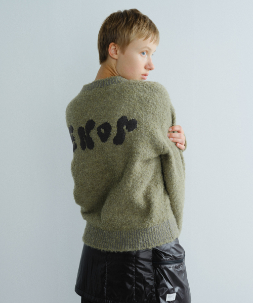 EN OR(エンオール)の「CREW NECK PULLOVER - GREEN(ニット/セーター・レディース・その他・F)」の2枚目の写真