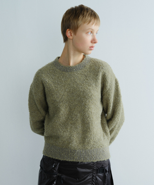 EN OR(エンオール)の「CREW NECK PULLOVER - GREEN(ニット/セーター・レディース・その他・F)」の4枚目の写真