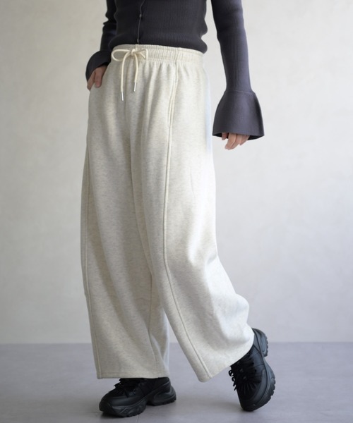 31 Sons de mode（トランテアン　ソン　ドゥ　モード）の「カットイージーパンツ（その他パンツ・レディース・ライトグレー・ﾌﾘ-）」の7枚目の写真