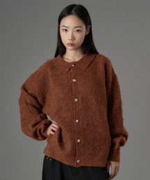 ONCILY（オンシェリー）の「SILVER BUTTON SHAGGY KNIT POLO CARDIGAN / シルバーボタンシャギーニットポロカーディガン（カーディガン/ボレロ）」