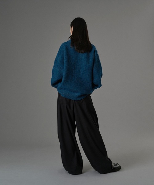 ONCILY（オンシェリー）の「SILVER BUTTON SHAGGY KNIT POLO CARDIGAN / シルバーボタンシャギーニットポロカーディガン（カーディガン/ボレロ・メンズ・チャコールグレー/ブルー/ブラウン/オレンジ・SMALL/MEDIUM/LARGE）」の14枚目の写真