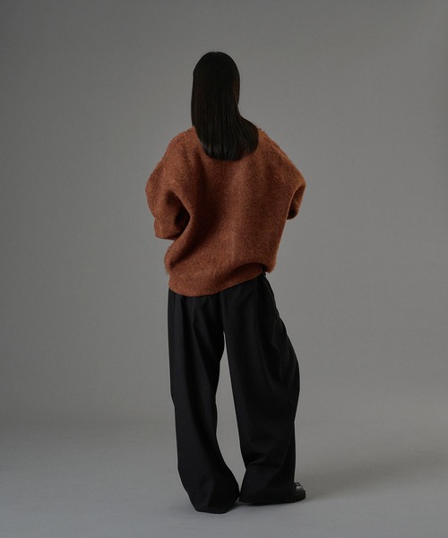 ONCILY（オンシェリー）の「SILVER BUTTON SHAGGY KNIT POLO CARDIGAN / シルバーボタンシャギーニットポロカーディガン（カーディガン/ボレロ・メンズ・チャコールグレー/ブルー/ブラウン/オレンジ・SMALL/MEDIUM/LARGE）」の6枚目の写真