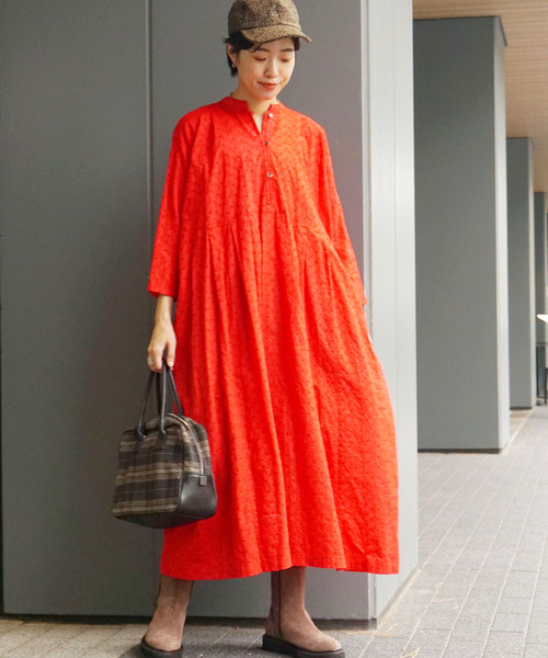 JOURNAL STANDARD LUXE（ジャーナルスタンダード　ラックス）の「ローンレース ampleプルワンピース（ワンピース・レディース・レッド/ブラック・FREE）」の9枚目の写真