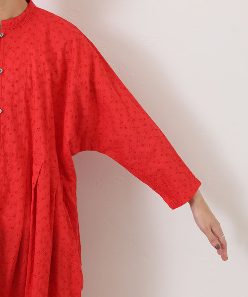 JOURNAL STANDARD LUXE（ジャーナルスタンダード　ラックス）の「ローンレース ampleプルワンピース（ワンピース・レディース・レッド/ブラック・FREE）」の17枚目の写真