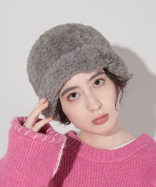 GEORGE'S（ジョージズ）の「シャギーワッチ（ニットキャップ/ビーニー・レディース・グレー/ブラック・FREE）」の2枚目の写真