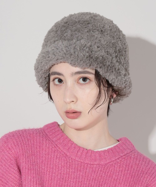 GEORGE'S（ジョージズ）の「シャギーワッチ（ニットキャップ/ビーニー・レディース・グレー/ブラック・FREE）」の5枚目の写真