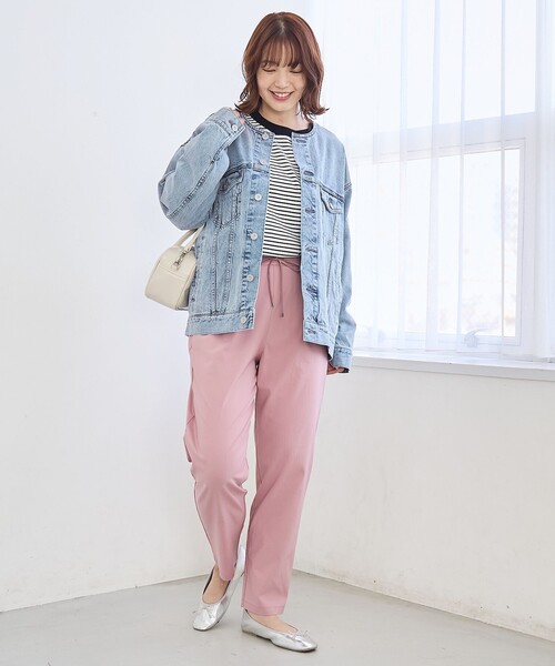 coen（コーエン）の「ノーカラーデニムジャケット（デニムジャケット・レディース・ライトグレー/ライトブルー/コバルトブルー・FREE）」の9枚目の写真