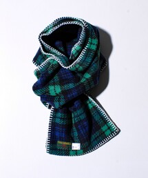 TWEED MILL（ツイードミル）の「【GLOSTER別注】【TWEEDMILL】ブランケットステッチフリーススカーフ（マフラー）」