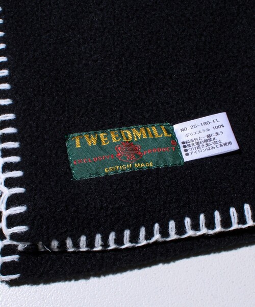 TWEED MILL（ツイードミル）の「【GLOSTER別注】【TWEEDMILL】ブランケットステッチフリーススカーフ（マフラー・メンズ・グリーン系その他/ライトグレー/レッド/チャコールグレー/ブラック/アイボリー・FREE）」の10枚目の写真