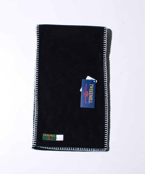 TWEED MILL（ツイードミル）の「【GLOSTER別注】【TWEEDMILL】ブランケットステッチフリーススカーフ（マフラー・メンズ・グリーン系その他/ライトグレー/レッド/チャコールグレー/ブラック/アイボリー・FREE）」の7枚目の写真