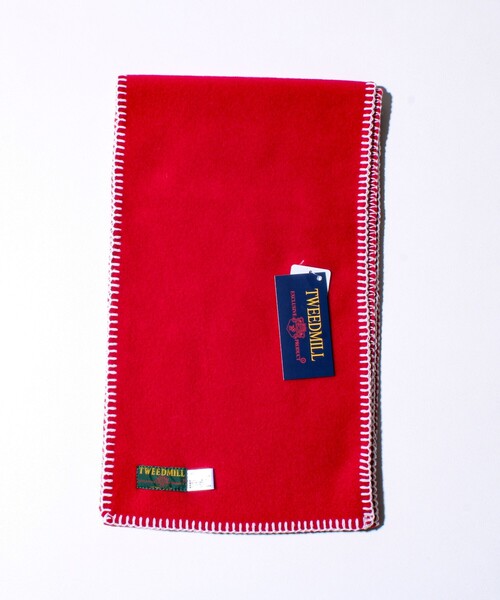 TWEED MILL（ツイードミル）の「【GLOSTER別注】【TWEEDMILL】ブランケットステッチフリーススカーフ（マフラー・メンズ・グリーン系その他/ライトグレー/レッド/チャコールグレー/ブラック/アイボリー・FREE）」の15枚目の写真