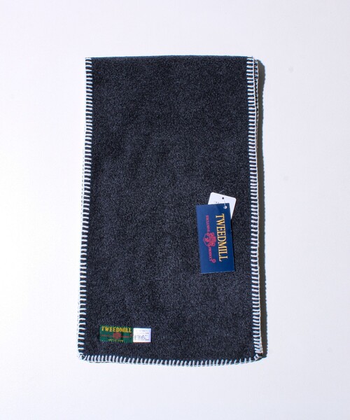 TWEED MILL（ツイードミル）の「【GLOSTER別注】【TWEEDMILL】ブランケットステッチフリーススカーフ（マフラー・メンズ・グリーン系その他/ライトグレー/レッド/チャコールグレー/ブラック/アイボリー・FREE）」の8枚目の写真