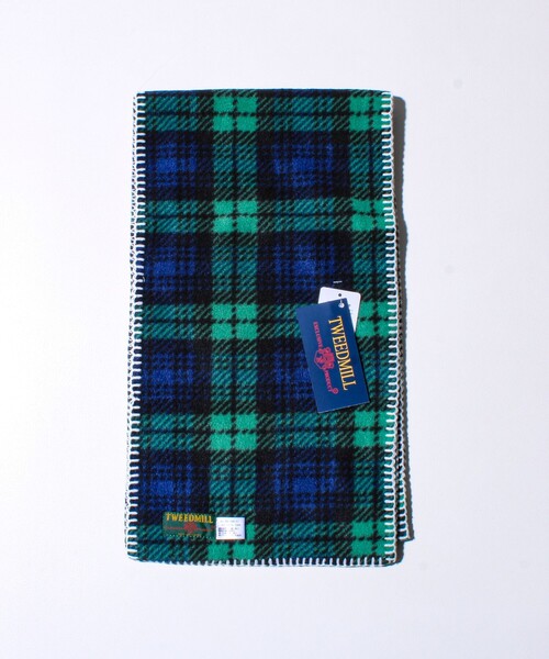 TWEED MILL（ツイードミル）の「【GLOSTER別注】【TWEEDMILL】ブランケットステッチフリーススカーフ（マフラー・メンズ・グリーン系その他/ライトグレー/レッド/チャコールグレー/ブラック/アイボリー・FREE）」の13枚目の写真