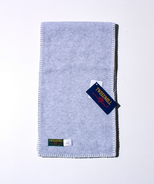 TWEED MILL（ツイードミル）の「【GLOSTER別注】【TWEEDMILL】ブランケットステッチフリーススカーフ（マフラー・メンズ・グリーン系その他/ライトグレー/レッド/チャコールグレー/ブラック/アイボリー・FREE）」の11枚目の写真